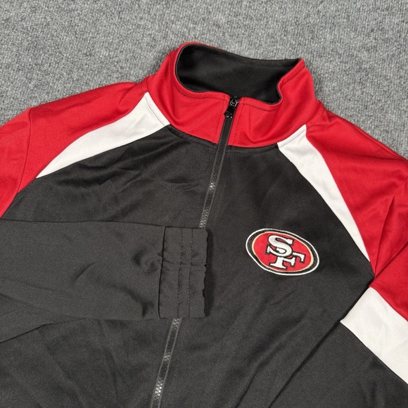 San Francisco 49ers Track NFL Team Apparel Zip Up Jacket Large - Picture 2 of 8